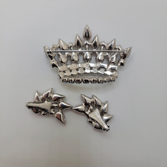 B. David Crown Mother Brooch & Earring Ser Vintage - Picture 2 of 4